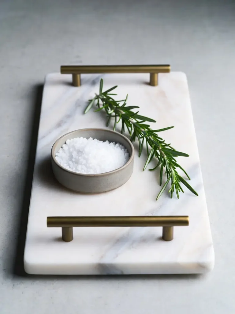 Marble & Brass Serving Board